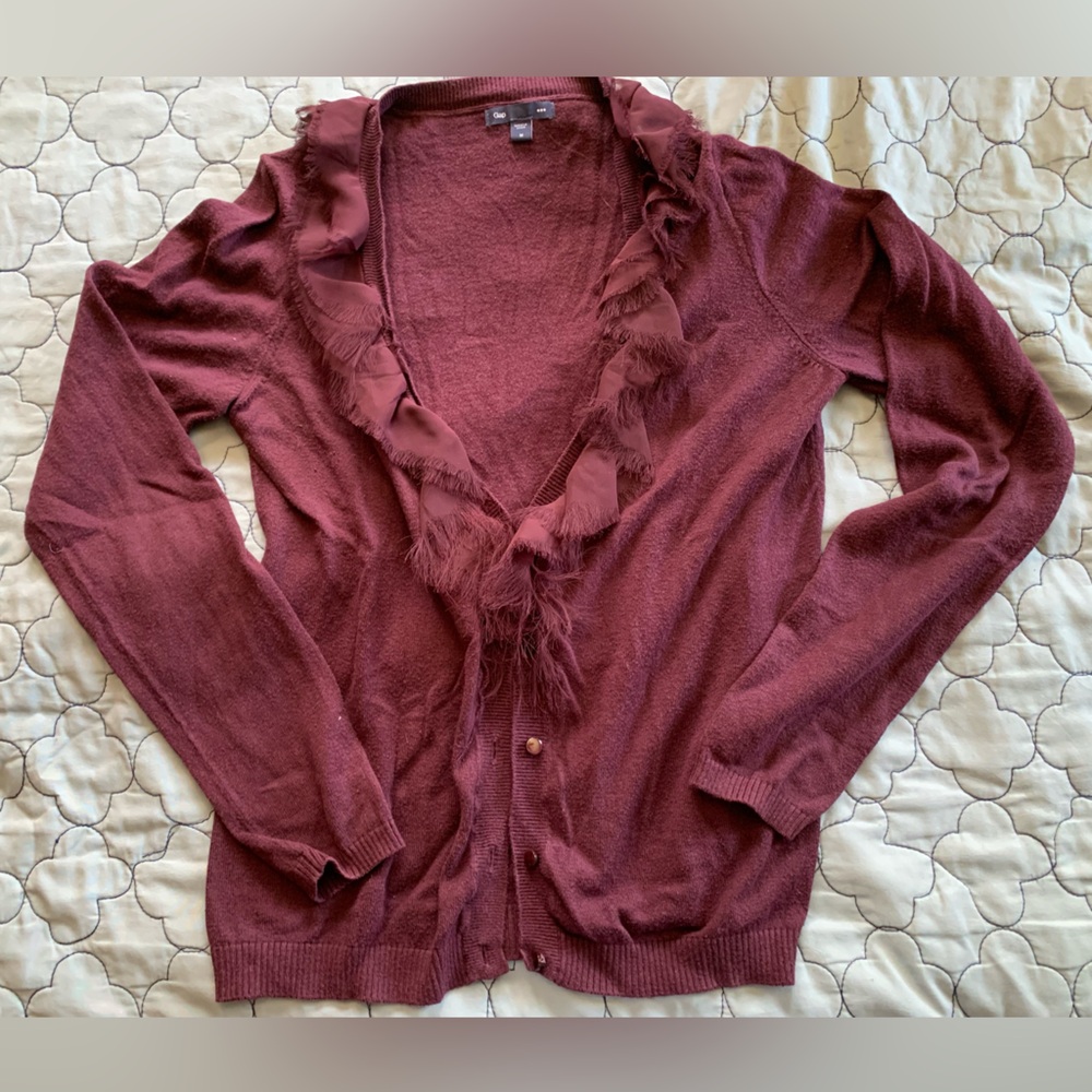 GAP plum cardigan